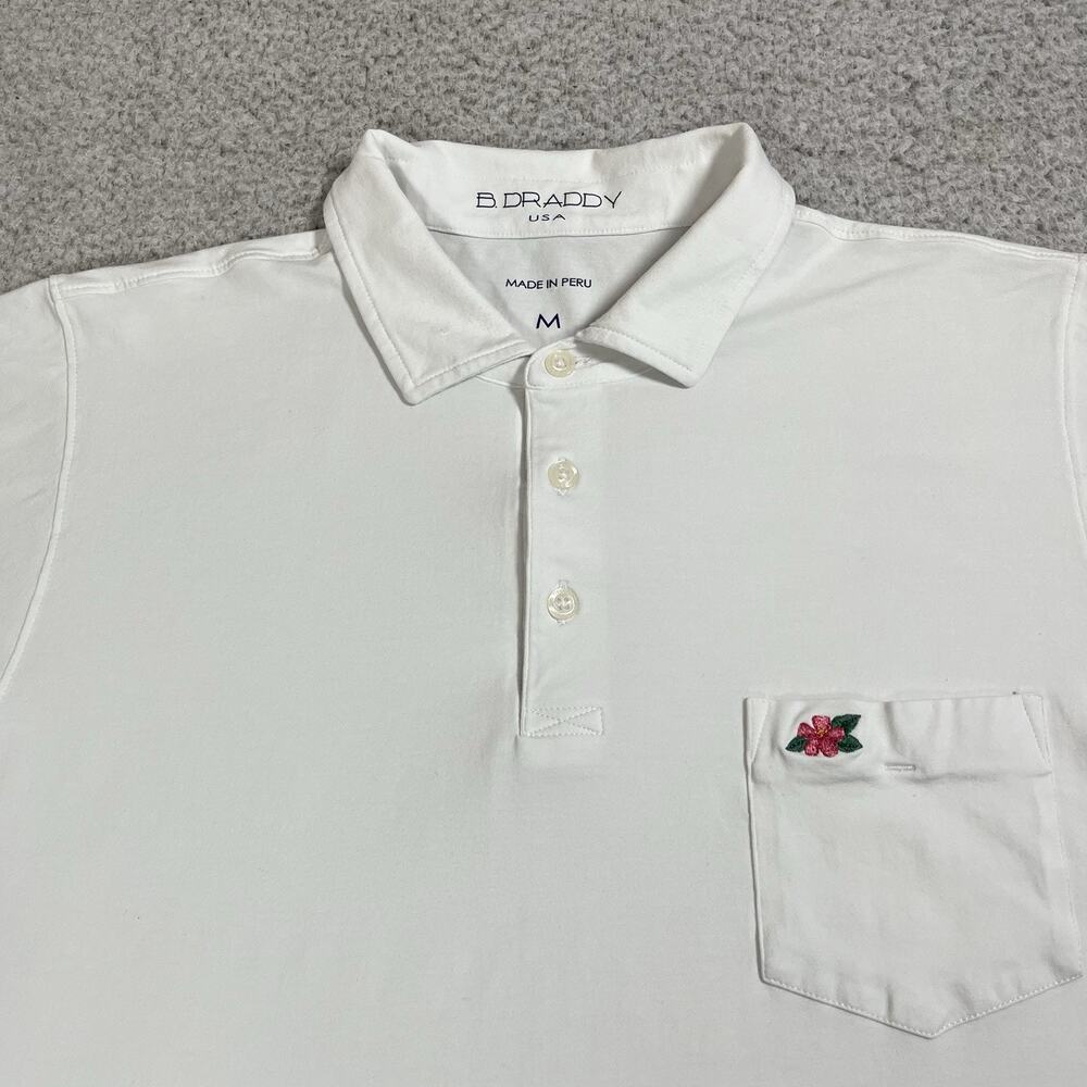 B Draddy Polo Shirt Mens Medium Azalea Pima Cotton Blend Performance Augusta